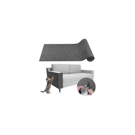 Tapis griffoir pour Chat adhésif Tapis grattoir Protection canape Chat Anti Griffe (Gris foncé, 40×200cm) (1/5)