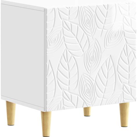 Comodino Bianco Lucido 43 x 34,5 x 50 cm Legno ingegnerizzato vidaXL