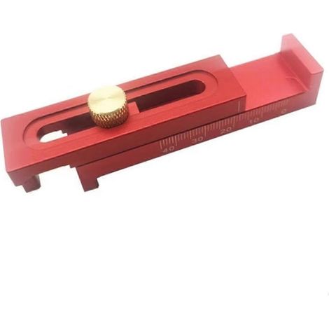 Outil de mesure à tenons et mortaises 5-40 mm pour scie circulaire de table, gabarit d'écartement mobile, règle dentelée. (1/5)