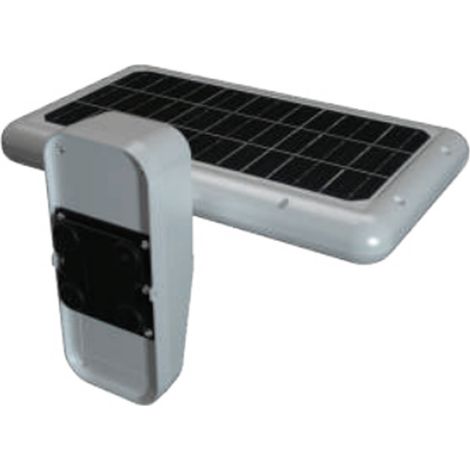 Lámpara LED solar V-TAC de 15 W con batería LFP de 3,2 V, color negro, CCT, blanco frío y blanco natural, IP65