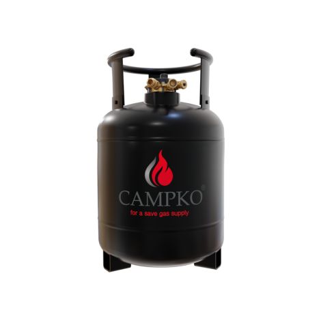 CAMPKO Bouteille GPL Bluetooth Réservoir 15L 6kg Noir Camping car Fourgon (1/4)