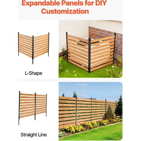 Panneau de Clôture Bois 2 PCS Cache Climatiseur Extérieur 121 (1/5)