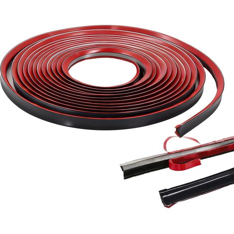 Quart de rond flexible 5m, plinthe autocollante 12x9mm, noir (1/5)