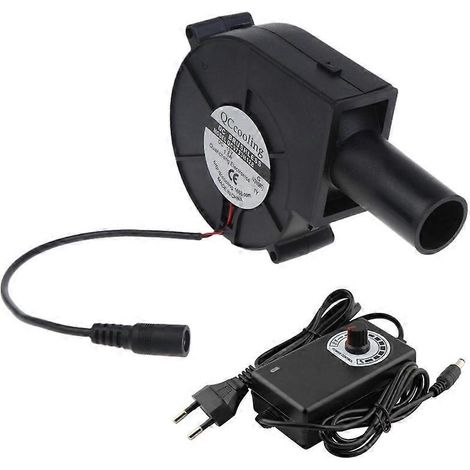 Ventilateur électrique 9733 DC12V pour barbecue, vitesse réglable, prise UE 4500R-26mm-EU- (1/5)
