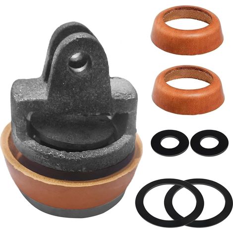Kit Piston Et Joint Cuir - Modèle 75 - Pour Pompe À Bras - Cuir De Vache Et Fonte - Étanchéité Optimale (1/5)