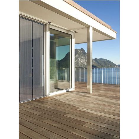 Rideau de porte moustiquaire 100 x 220 cm avec fermeture magnétique – Tissu en polyester pour une protection optimale contre les insectes – Lavable en machine (1/5)