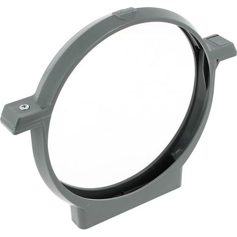 Nicoll – Collier de fixation murale Ø200mm en polypropylène gris – Insert p.7/150 – Fixation par vis – Pour canalisations PVC