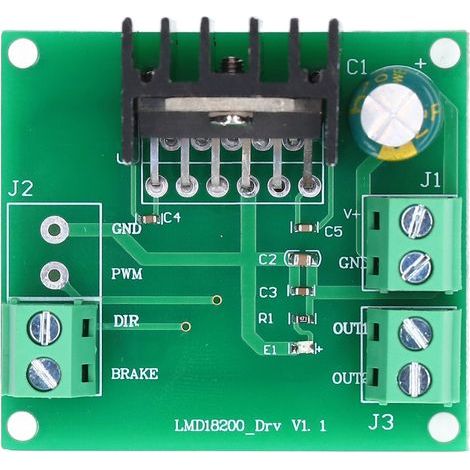 LMD18200T Gleichstrommotor-Steuermodul, 4,5–5,5 V PWM-Regler, Drehzahlreglerplatine für Gleichstrommotoren (1/5)
