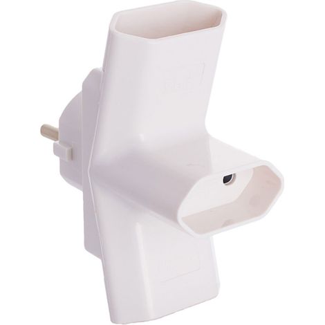 Prise Triple Bipolaire 16A 250V 4mm 3680W Blanc Solera 15097 (1/2)