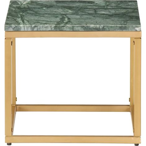 Maison Exclusive - Couchtisch Grün 40×40×35 cm Echtstein in Marmo (1/5)