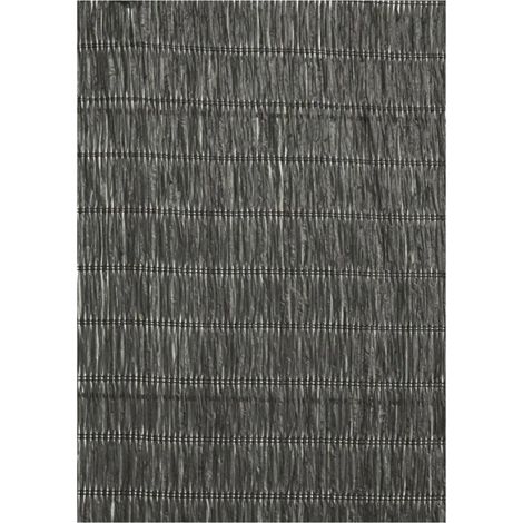 Brise-vue en polyéthylène gris anthracite – H.1.5 x L.3 m – Léger et facile à installer – Imitation rafia (1/3)