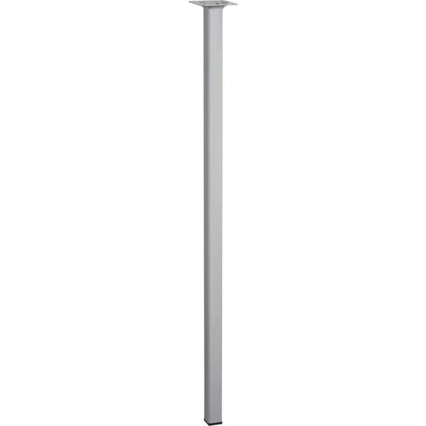 Pata de mesa de centro cuadrada fija de acero gris mate, 70 cm HETTICH