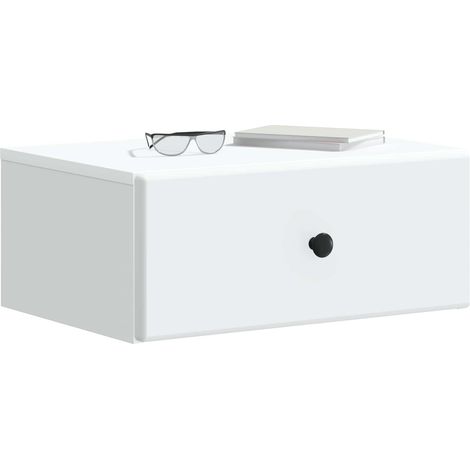 Maison Exclusive - Mobiletto da notte a muro 2 pcs Bianco 49 x 34,5 x 20 cm
