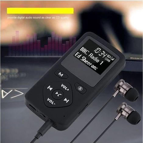 Récepteur Radio DAB Portable DAB/DAB+ - Lecteur MP3 - Bluetooth 4.0 - Écouteurs inclus (1/4)