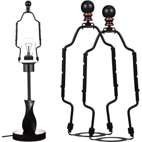 2 supports d'abat-jour robustes pour lampe de bureau à monter soi-même (1/4)