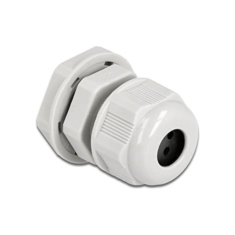 DELOCK PRESSE-ÉTOUPE PG9 POUR CÂBLE ROND AVEC 4 ENTRÉES DE CÂBLE GRIS 60380