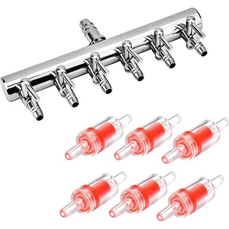 Diffuseur d'air pour aquarium, QttvbTna, acier inoxydable, argent (1/4)
