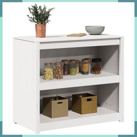 Armoire de cuisine - 868162 - Blanc - Pin massif - 106 x 55 x 92 cm (1/5)