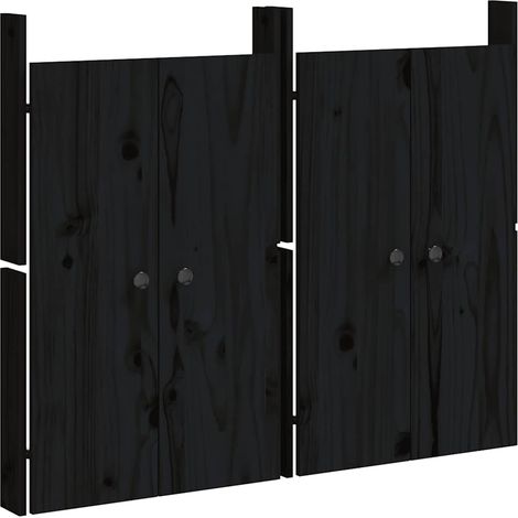 Maison Exclusive - Ante da Cucina da Esterno MEPPEL 2pz Nere 50x9x82cm Legno Massello di Pino