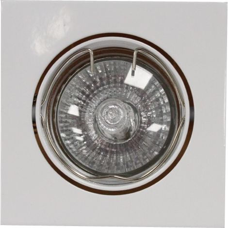 Empotrable GU10 50W cuadrado basculante blanco