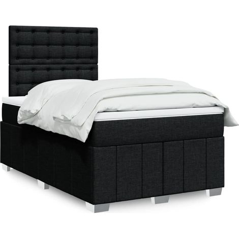 Boxspringbett mit Matratze Schwarz 120x190 cm Stoff vidaXL