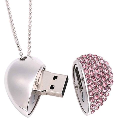 Clé USB - Forme Coeur - 64 Go - USB 2.0 - Compatible Windows Mac Linux - 1 Pièce (1/5)