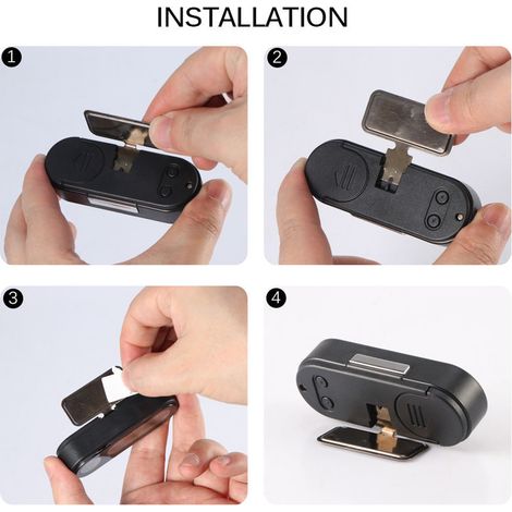 Digitales 2-in-1-Autothermometer mit Uhr, hintergrundbeleuchtetem LCD-Display für Armaturenbrett, Autozubehör, Innenraumtemperatur (1/4)