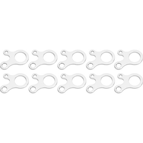 Tendeur de corde à 3 trous pour corde, ajusteur de tension pour tente, camping, randonnée, trekking, activités de plein air, argent (1/5)