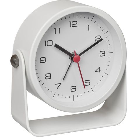 TFA Dostmann 60.1042.02 à quartz Réveil blanc Heures de réveil 1 mécanisme d'horloge silencieux (1/5)