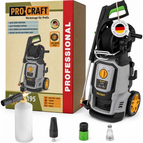 Nettoyeur haute pression Procraft CW2.5/195 2 500 watts 195 bars 7,8 l/min + accessoires (1/5)