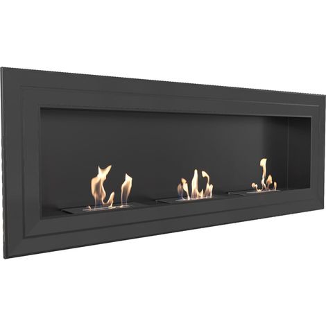 Wandkamin Bioethanol JULIET 1800 TÜV schwarz