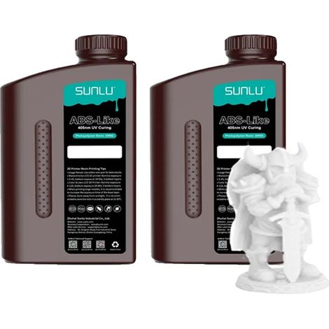 Resina simile all'ABS, 1000 g, polimerizzazione UV a 405 nm, a basso odore. (1/2)