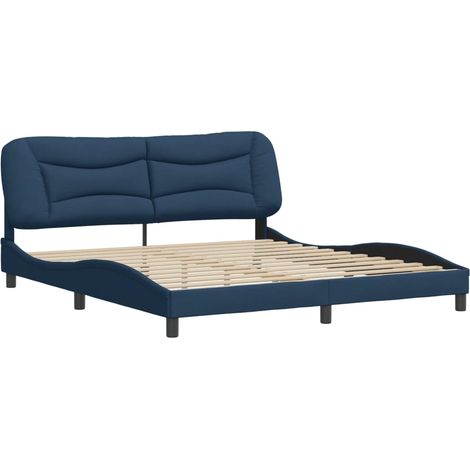 vidaXL Giroletto senza Materasso Hvar Blu 180x200 cm in Tessuto (1/4)