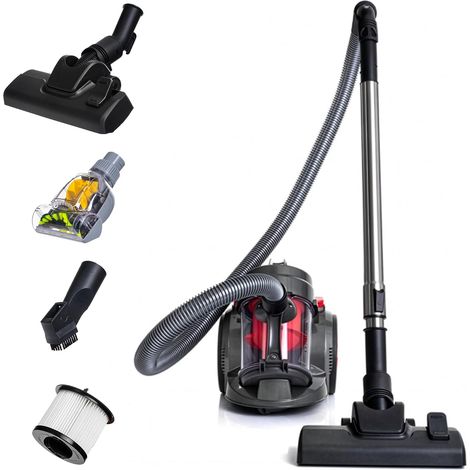 Aspirateur sans Sac Cyclonique, Aspirateur Puissant avec Une Grande Puissance d'aspiration, HEPA Filtre, Compact et Léger, Réservoir à Poussière 1,8 L (1/5)
