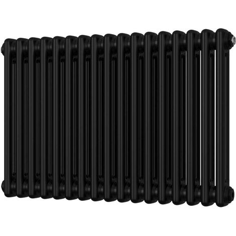 Alpha - Black Column Radiator H500mm x W768mm 2 Column