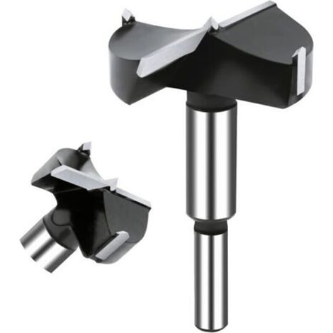 60mm Wood Drill Bit – Carbide Drill Bit for Hardwood and Plastic – 10mm Round Shank – 60mm Drilling Depth – Clean Cut Without Splintering (1/5)