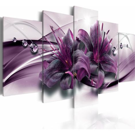 Tableau lys violet - 200 x 100 cm (1/4)