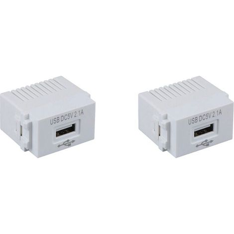 2x Ladepanel für Mobiltelefone, USB-Netzteil, 220V-Stecker, 5V-Transformator, 2,1A-Stecker, Schalteradapter
