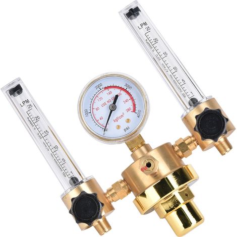 Régulateur de pression d'argon à double tube, débitmètre, réducteur de pression de gaz, filetage mâle G5/8 pour soudage (1/5)