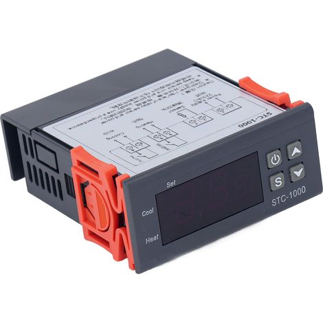 Intelligenter digitaler Thermostat mit NTC-Sensor, einstellbarer Digitalanzeige 220VAC, Bereich -50 bis 99°C, präziser Temperaturregler für Heizung und Kühlung. (1/5)