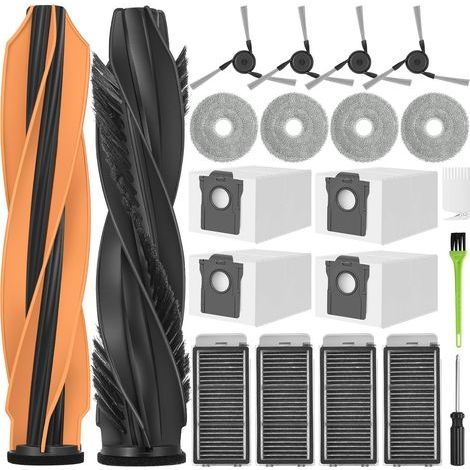 L40s Pro Ultra Accessoires pour X50 Ultra Complete/ L40s Pro Ultra / L50 Pro Ultra Pièces de Rechange X50 2 Brosse Principale 4 Sacs à Poussière 4 Chiffons 4 Filtres 4 Brosse Latérale (1/5)
