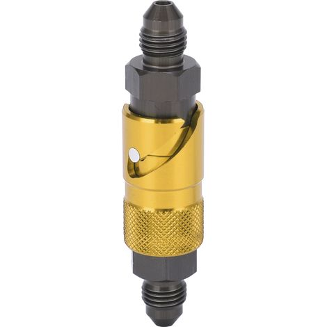 Raccords de déconnexion rapide pour ligne de frein, adaptateur en alliage d'aluminium, pour tuyau d'huile, carburant ou fluide, couleur jaune (1/5)