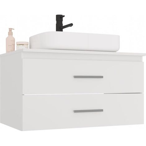 Mobiletto da bagno, bianco, 80 x 45 x 50 cm (1/5)