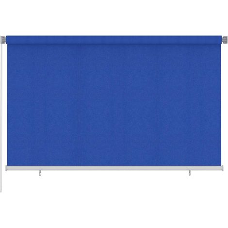 Store Roulant Extérieur Pare-Soleil en HDPE Bleu 245 x 140 cm pour Balcon et Terrasse - PANGIVO (1/5)