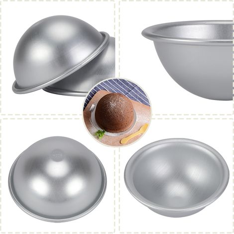 Moule demi-cercle de 9 cm en aluminium, moule à gâteau mousseline hémisphérique, moule à gâteau bikini, moule à dessert, moule à pudding. (1/5)