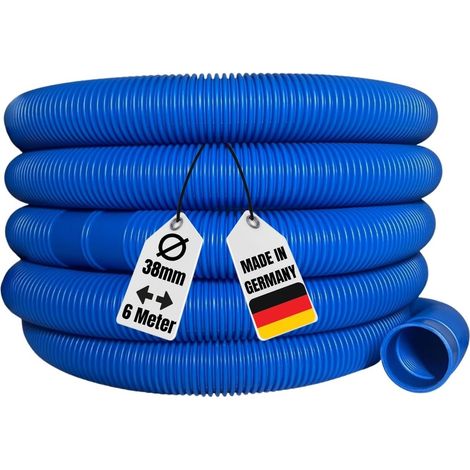 6 Meter 38mm 1 1/2" Poolschlauch Muffenabstand 1,5m