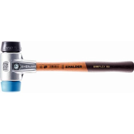HALDER SIMPLEX mazzuolo in TPE morbido / TPE morbido con alloggiamento in alluminio e impugnatura in legno - D=30 mm - 3112.030