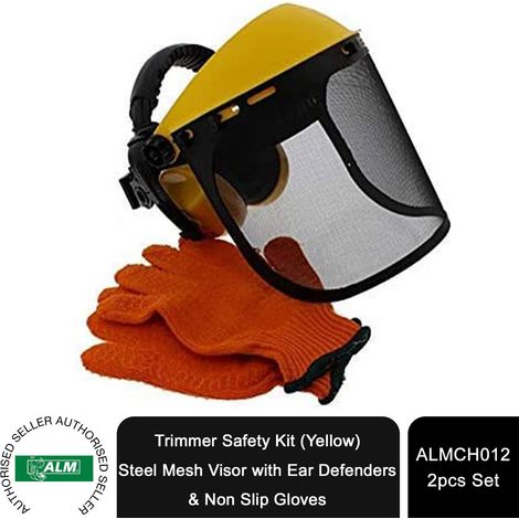 ALM CH012 Trimmer Safety Kit with Face Shield, Ear Defenders, and Non-Slip Gloves (1/4)