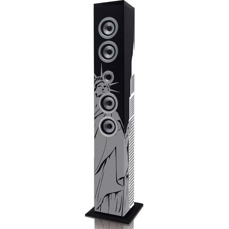 Bluetooth turmlautsprecher usbsdaux fm radio lcd bildschirm