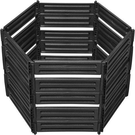 GARANTIA AIR-KING compostiera a incastro 600 litri nero